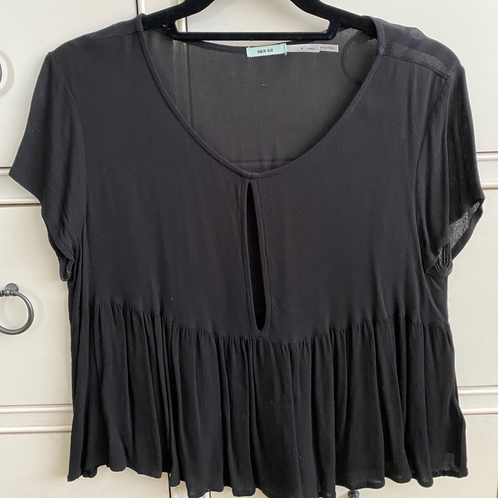 Babydoll top with open slit